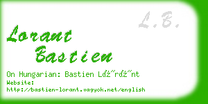 lorant bastien business card